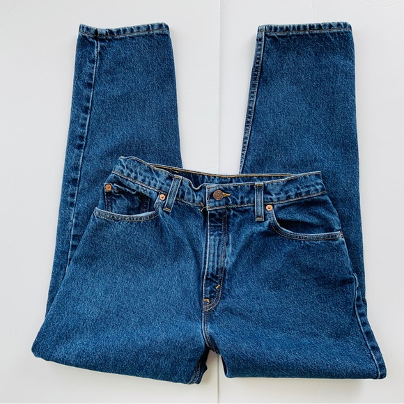 Vintage 90s Levi’s 551 Dark Wash High Waist Mom Jeans - Picture 2 of 9